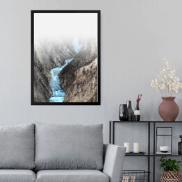 Obraz w ramie Rzeka w dolinie