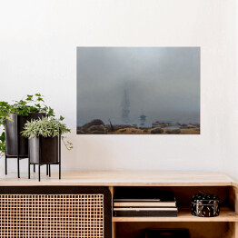 Plakat samoprzylepny Caspar David Friedrich "Meeresstrand im Nebel"