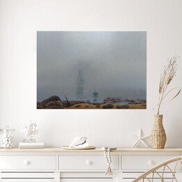 Plakat samoprzylepny Caspar David Friedrich "Meeresstrand im Nebel"