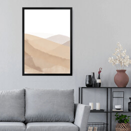 Obraz w ramie Pustynny krajobraz w beżowych barwach