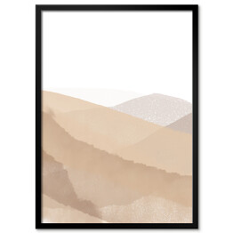 Plakat w ramie Pustynny krajobraz w beżowych barwach