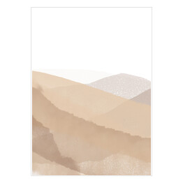 Plakat samoprzylepny Pustynny krajobraz w beżowych barwach
