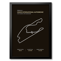 Obraz w ramie Miami International Autodrome - Tory wyścigowe Formuły 1