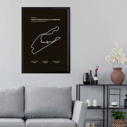 Obraz w ramie Miami International Autodrome - Tory wyścigowe Formuły 1