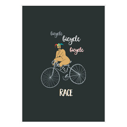 Plakat samoprzylepny Queen - "Bicycle Race" - ilustracja
