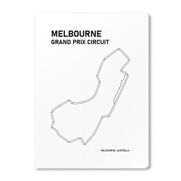 Obraz na płótnie Melbourne Grand Prix Circuit - Tory wyścigowe Formuły 1 - białe tło
