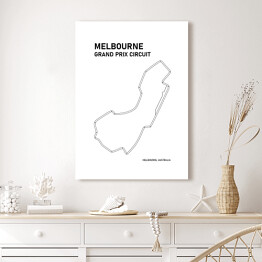 Obraz na płótnie Melbourne Grand Prix Circuit - Tory wyścigowe Formuły 1 - białe tło