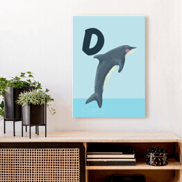 Obraz klasyczny Alfabet - D jak delfin