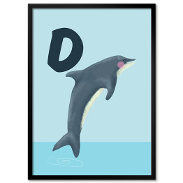 Obraz klasyczny Alfabet - D jak delfin
