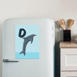 Magnes dekoracyjny Alfabet - D jak delfin