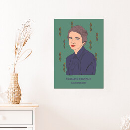 Plakat Rosalind Franklin - inspirujące kobiety - ilustracja