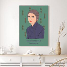 Obraz na płótnie Rosalind Franklin - inspirujące kobiety - ilustracja