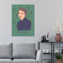 Plakat samoprzylepny Rosalind Franklin - inspirujące kobiety - ilustracja