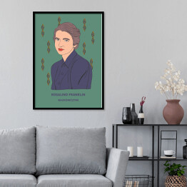 Plakat w ramie Rosalind Franklin - inspirujące kobiety - ilustracja