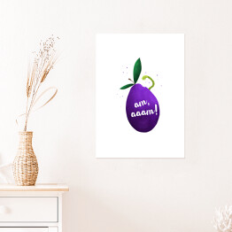 Plakat samoprzylepny Owoce - śliwka 