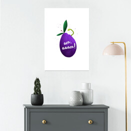 Plakat samoprzylepny Owoce - śliwka 