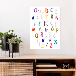 Plakat samoprzylepny Kolorowy alfabet 