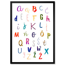 Plakat w ramie Kolorowy alfabet 