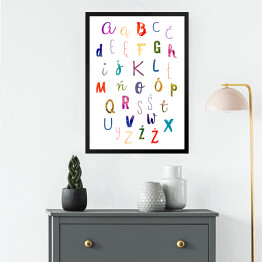 Obraz w ramie Kolorowy alfabet 