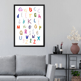 Obraz w ramie Kolorowy alfabet 