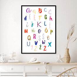 Plakat w ramie Kolorowy alfabet 