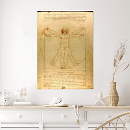 Plakat Leonardo da Vinci "Człowiek Witruwiański" - reprodukcja