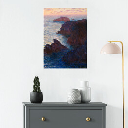 Plakat samoprzylepny Claude Monet "Skały w Belle-Ile, Port-Domois" - reprodukcja