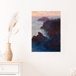 Plakat samoprzylepny Claude Monet "Skały w Belle-Ile, Port-Domois" - reprodukcja