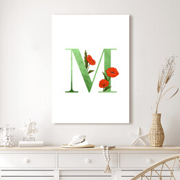 Obraz klasyczny Roślinny alfabet - litera M jak mak