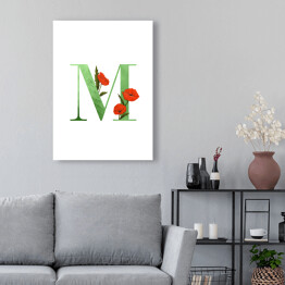 Obraz klasyczny Roślinny alfabet - litera M jak mak