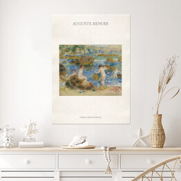 Plakat samoprzylepny Auguste Renoir "Chłopcy w skałach w Guernsey" - reprodukcja z napisem. Plakat z passe partout