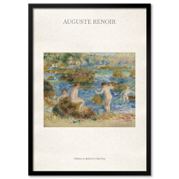 Obraz klasyczny Auguste Renoir "Chłopcy w skałach w Guernsey" - reprodukcja z napisem. Plakat z passe partout