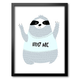 Obraz w ramie Ilustracja - "Hug me"
