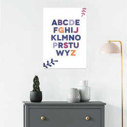 Plakat samoprzylepny Zwierzątka - kolorowy alfabet