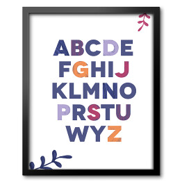 Obraz w ramie Zwierzątka - kolorowy alfabet