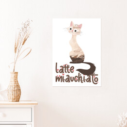 Plakat Ilustracja - latte miauchiato