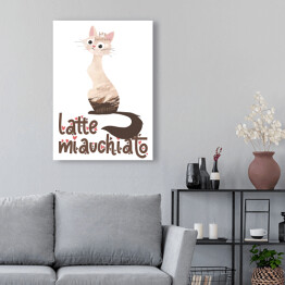 Obraz na płótnie Ilustracja - latte miauchiato