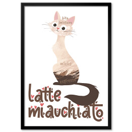Obraz klasyczny Ilustracja - latte miauchiato