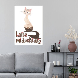 Plakat Ilustracja - latte miauchiato