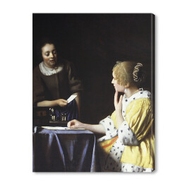Obraz na płótnie Jan Vermeer Kobieta i służąca Reprodukcja