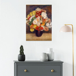 Plakat samoprzylepny Auguste Renoir Bukiet chryzantem Reprodukcja