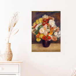 Plakat Auguste Renoir Bukiet chryzantem Reprodukcja