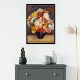 Plakat w ramie Auguste Renoir Bukiet chryzantem Reprodukcja