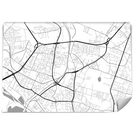Fototapeta Minimalistyczna mapa Sosnowca