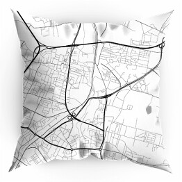 Poduszka Minimalistyczna mapa Sosnowca