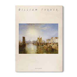 Obraz na płótnie William Turner "Port w Dieppe" - reprodukcja z napisem. Plakat z passe partout