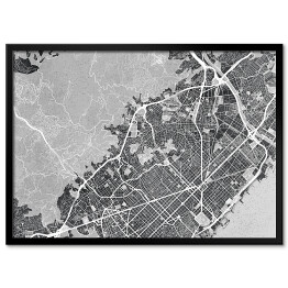Obraz klasyczny Barcelona - mapa
