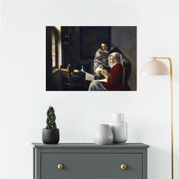 Plakat Jan Vermeer Przerwana lekcja muzyki Reprodukcja