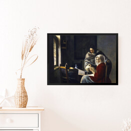 Obraz w ramie Jan Vermeer Przerwana lekcja muzyki Reprodukcja