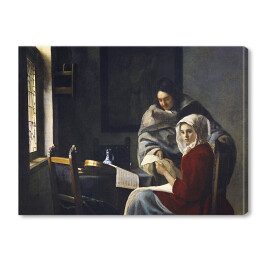 Obraz na płótnie Jan Vermeer Przerwana lekcja muzyki Reprodukcja